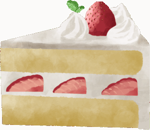 VTuber向け素材、ショートケーキの画像です。誕生日や、お祝いの時に使えます。
